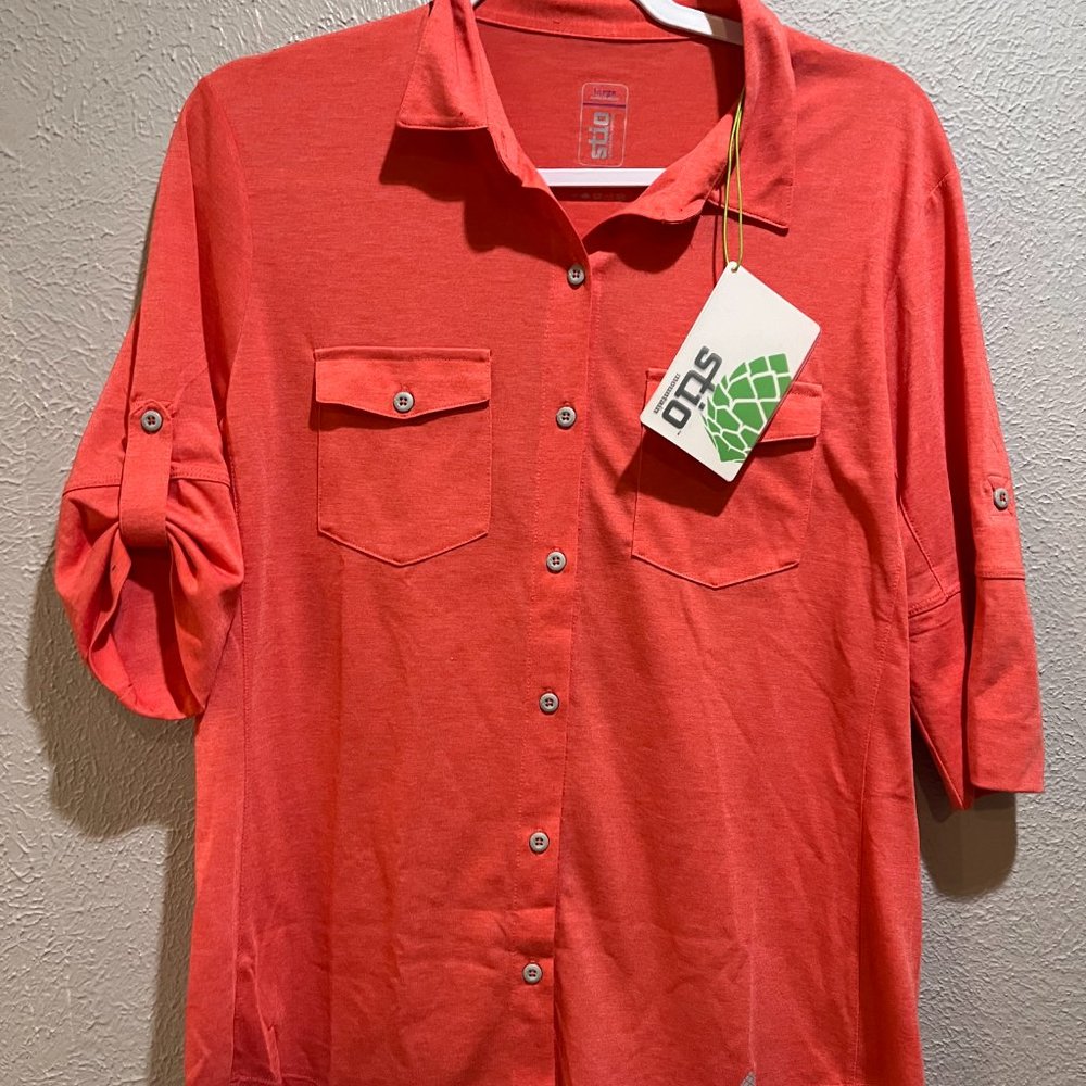 STIO Divide shirt - Cougar Heather - Womens Large - Brand New With Tags